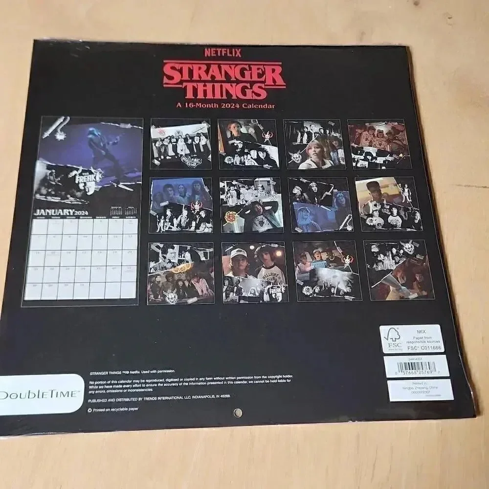 Stranger things 16 month 2024 wall calendar